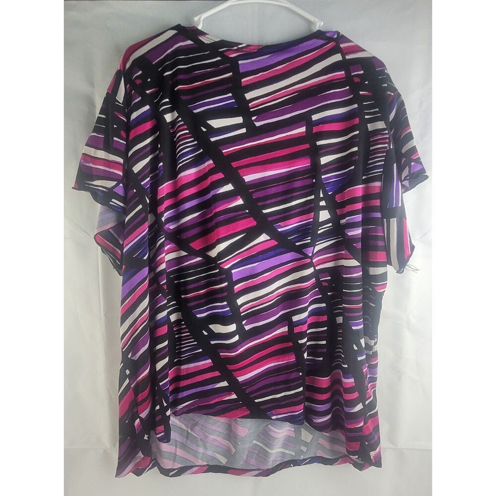 Bobbie Brooks short-sleeve V-neck Geometric tunic top Sz 3x